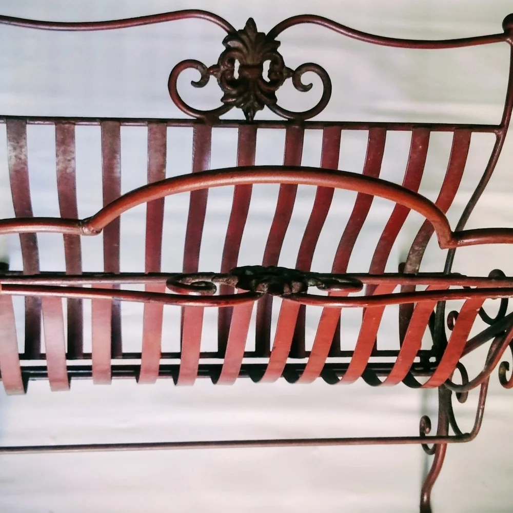 Elegant Brown Metal Wall Shelf